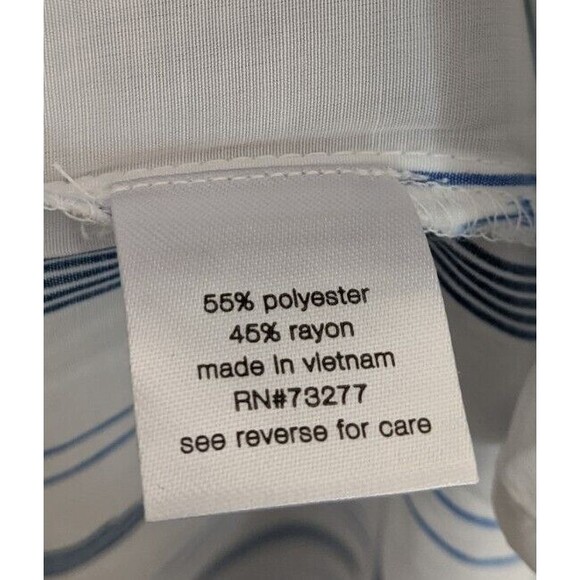 Elizabeth And James Women's Button Front Hi-Lo Striped Semi-Sheer Preppy Boho XL - Picture 7 of 8